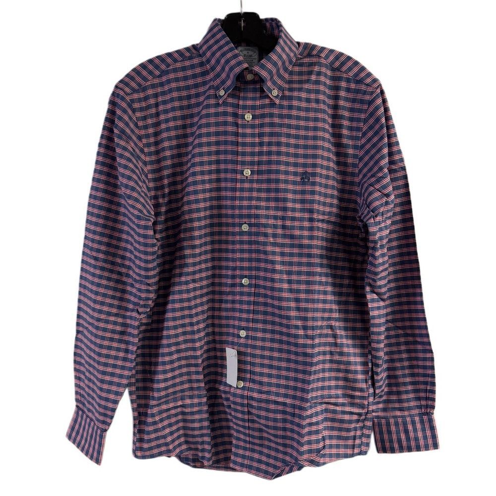NWT Brooks Brothers Red & Blue Plaid Button Down Shirt Size S